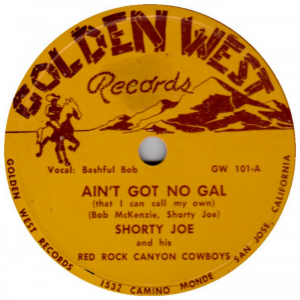 Shorty Joe - Ain't Got No Gal (Record label)