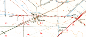 Banta Area USGS Map