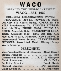 WACO Radio Directory (Image)