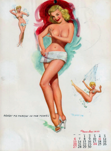 November 1955 Pinup Calendar Girl