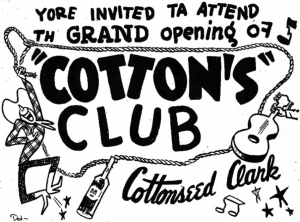 Cotton's Club Ad