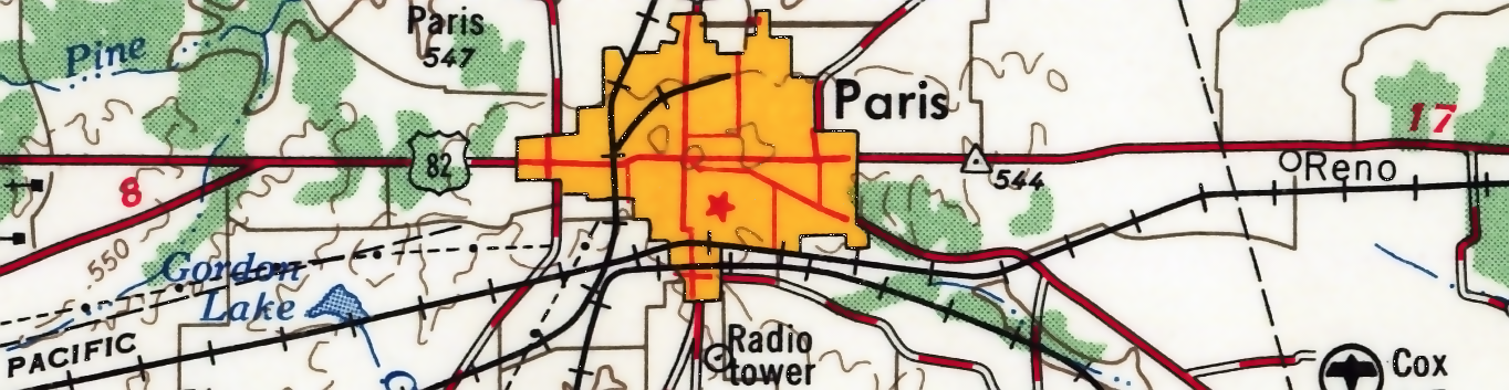 USGS Map of Paris, Texas (Image)