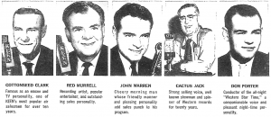 KEEN Radio (1370 AM) Air Team, Circa 1963 (Image)