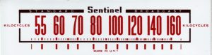 Sentinel AM Radio Dial Faceplate